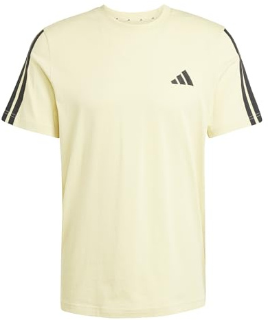 adidas Herren adidas Men 3-Stripes T-Shirt, Powder Yellow, XS
