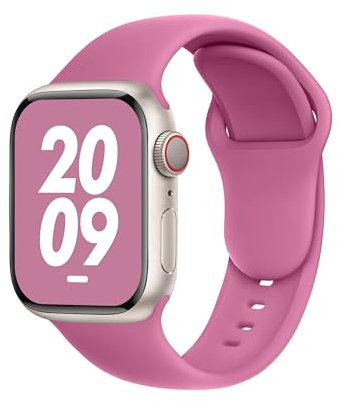 DONEGANI C1A per Cinturino Apple Watch 40mm 44 mm 46mm 42mm 45mm 41mm 38mm 49mm Se Ultra 2 Serie 10 9 8 7 6 5 4 3 Band Bracciale Sport Silicone, Signore rosa