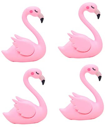 GAROZATION Dauerhafte 4 Stücke Flamingo Kuchen Mode Flamingo Ornament Öffnung Flügel Vielseitig Auto Und Hause Schmuck