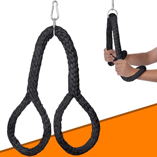 DASKING Tricep Seil, Weiches Trizepsseil Gym Attachment für Latziehen, Bizeps-Curls - Ergonomisches Rutschfestes Geflecht für Handgelenkschutz - Fitnesszubehör für Home Gym & Krafttraining