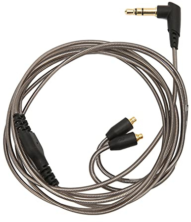 lvifloae In-Ear-Monitorkabel MMCX, verzinntes Kupfer-HiFi-kabelgebundenes IEM-Kabel HiFi 3,5-mm-Audiobuchse mit Mikrofon, MMCX für SE425 UE900AM PRO30 3,9 Fuß für audiophile Musiker