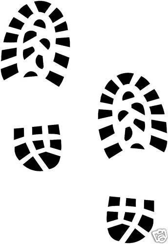 Vinyl-Aufkleber für Bootprint/Fußabdruck/Schuhe, Aufkleber