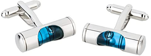 TEROON Manschettenknöpfe Wasserwaage blau