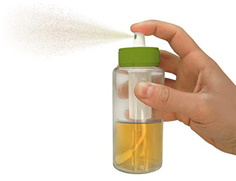NERTHUS FIH 025 - Vaporisateur Huile et Vinaigre avec Filtre et Pompe, Récipient en Verre, Couleurs Vert et Transparent