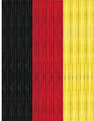 Arsvita Flauschvorhang 90x220 (Schwarz-Rot-Gelb), Perfekter Insekten- und Sichtschutz für Ihre Balkon- und Terrassentür, viele Farben