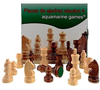 Aquamarine Games Fichas de ajedrez Staunton 4, 2 jugadores (CP029A)