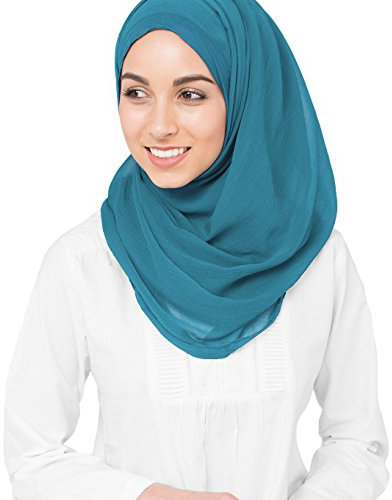InEssence© Damen-Schal, Kopftuch, Hidschab, aus Chiffon, in Größe L, Türkische Fliese, 90