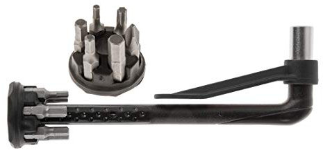 M-Wave TW-3/10 Drehmomentschlüssel Set 6 teilig für Fahrrad, Von 3 bis 10 Nm einstellbar, Torx Bit T25 & Innensechskant 3mm/4mm/5mm/6mm,inklusive, Klein und praktisch, Schwarz