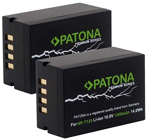 PATONA® Batterie de remplacement haute performance pour Fujifilm NP-T125 14.0Wh GFX 50S, GFX 50R et GFX 100 Un paquet de 2