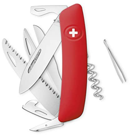 SWIZA D09 Rouge Couteau Suisse Adulte Unisexe, 75mm