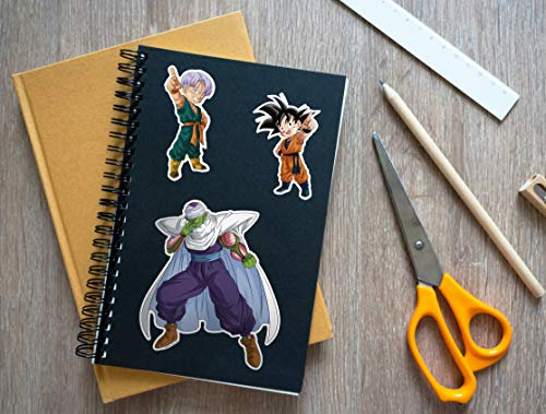 Aufkleber aus Vinyl Dragon Ball Super Set mit Figuren, offizielles Produkt | verschiedene Größen | Originalware | Aufkleber | Aufkleber für Schule | Deko | DBS 63x74cm