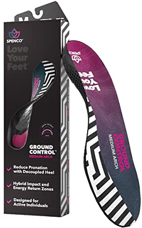 Spenco Ground Control Medium Arch Black LG (Men's 10-11, Women's 11-12)