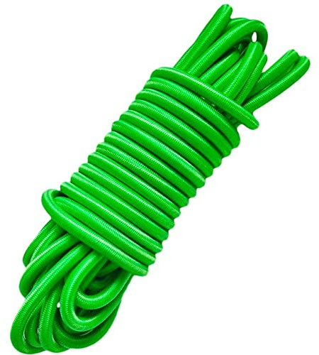 Corda elastica a lunga durata per rimorchi, teloni, kayak, barche, caravan, 5 mm x 5 m, verde
