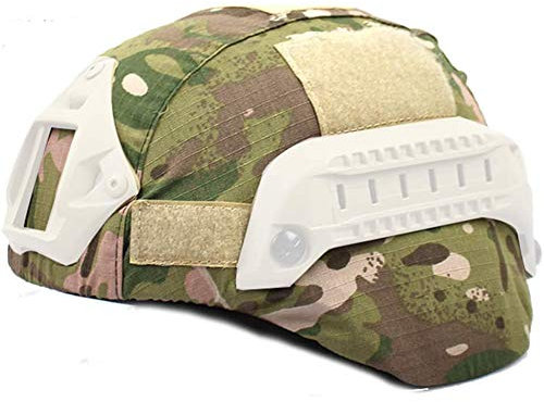 WLXW MICH2000 Taktische Helmabdeckung, Airsoft-Paintball-Helmzubehör, Geeignet Für Die Jagd Auf Versteckte Kämpfe Im Freien,Cp
