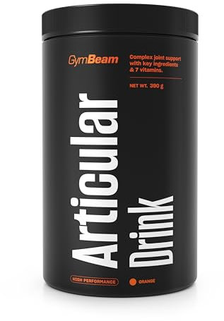GymBeam Glucosamin Chondroitin Pulver – ein Gelenk-Nahrungsergänzungsmittel mit Glucosamin, Chondroitin, MSM und Kollagen für optimale Kollagenproduktion und Muskel-Funktion (390 g, Orange)