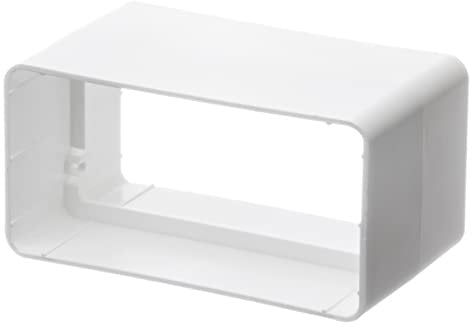 110x55mm / 4-2 inch PVC Rectangular Connector - Flat Plastic Ducting - Straight Joint