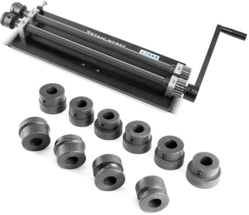 STAHLWERK RM-1463 ST Machine à border et à moulurer pour des épaisseurs de matériau jusqu'à 1,2 mm avec 6 outils circulaires - 7 ans de garantie