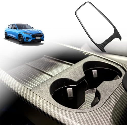 AOSKonology Für Mustang Mach e Mittelkonsole Verkleidung Aufkleber Abdeckung kompatibel mit 2021-2023 Mustang Mach-E (Matte Kohlefaser)