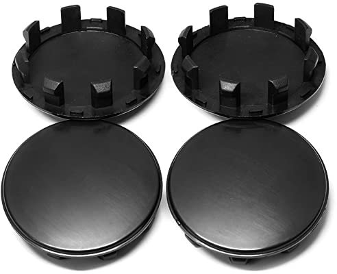 Neverstop 4 Stück schwarz 58 mm 53 mm 50 mm passend für 56 mm Autoradmitte Radkappe Radkappenabdeckung, für KIA Sportage Sorento Rio K5 Optima, für Hyundai
