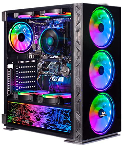 Veno Scorp Gaming PC – AMD Ryzen 5 5600G With Radeon Graphics, 8GB RAM 2666MHZ DDR4, 1TB HDD, 500W 80+ PSU, Wifi, Windows 10, NeonZilla ARGB Gaming Case.