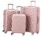 CMY Suitcase Set Hard Shell Suitcases Lightweight 3 Digit Combination Lock 4 Dual Spinner Wheels 3 Pcs suitcases & Travel Bags Luggage Sets Luggage with Telescopic Handle (Rose Gold, 3 Piece Set)