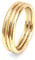 Bracelet Bouddhiste véritable jonc de temple Thaïlande avec Mantra porte bonheur - Feuille d'or véritable - Vendus en Lots de 3 ou 5, Bicolore et tressés à l'unité (XS - 57mm, Doré Clair - Lot de 3)