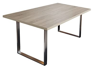 möbelando Esstisch Steel in Eiche sägerau. Abmessungen (BxHxT) 160x76x90 cm