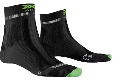 X-BIONIC Trail Run Energy 4.0 - Herren-Hightech-Performance-Socken - Verbesserter Komfort für optimales Trail-Running-Erlebnis, reflektierende Sicherheitsmerkmale - Opal Schwarz/Grün, 39-41
