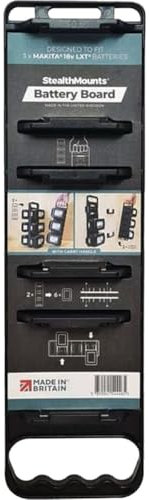 StealthMounts Makita Battery Holder Board Makita LXT | Tool Organiser for Makita Tool Batteries | Perfect for Transport and Storage (Makita LXT w/Handle)