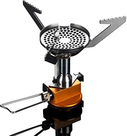 ANZAGA Backpacking Burner Isobutane Tragbarer Kocher für leichte Camping-Rucksack-Kanisterkocher