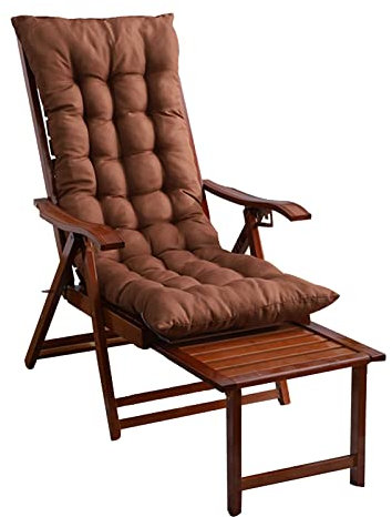 BUJOG Retro-Liegestuhl aus Holz, klappbare Garten-Sonnenliege, verstellbar in 5 Positionen, Outdoor-Lounge-Sessel, Relax-Liegestuhl für Terrasse, Rasen, Strand, Belastung 250 kg (Farbe: Stuhl + Ki