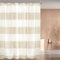 Lerores Tenda da doccia 150 x 180 cm, colore beige, orlo appesantito, antimuffa, impermeabile, lavabile, in poliestere, con occhielli e 12 anelli per tenda da doccia per bagno, vasca da bagno