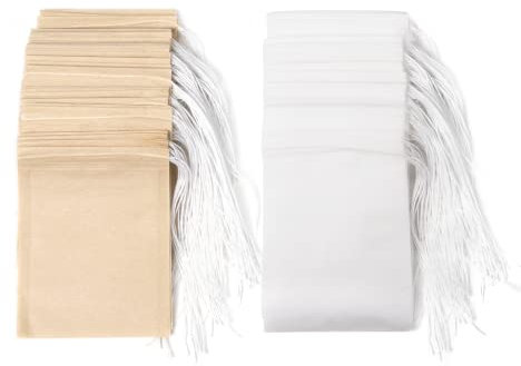 Carehabi Confezione da 440 bustine da tè usa e getta con coulisse, bustine di tè sfuse (6 x 8 cm)