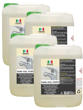 MARBEC SANI-KAL FORTE 5LTX4STCK Stark Entkalkungsmittel für Sanitärkere und Keramik