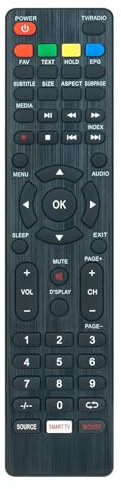 VINABTY RM-C3411 Télécommande remplacée Convient pour JVC TV LT-24FD100 LT-32FD100 LT-22HG52U LT-19HA72U Sub RM-1245 and fit for JTC RC159 TV