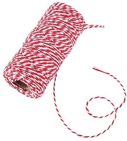 Ornement en coton bicolore décoré deux couleurs pendentifs ficelle ornements décoratifs coton cordon de mariage (rouge et blanc)