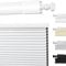 Moonice No Drill Top Down Bottom Up Cellular Pleated Shades Cordless Shades for Windows Blackout Honeycomb Blinds for Home Bedroom Office (Blackout - White, 119cm W x 122cm H)
