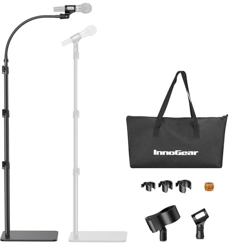 InnoGear Mikrofonständer, Mikrofonständer, universeller Mikrofonarm mit Tragetasche, verstellbarer Mikrofonhalter für Blue Yeti HyperX QuadCast SoloCast Snowball Fifine Shure SM7B und andere Mikrofone