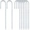 ASelected 8Pack Heavy Duty Strong Tent Pegs,12Inch Steel Ground Pegs Rebar Tent Stakes,Metal Thick Long Galvanised J Camping Tent Pegs For Football Goal Net Swing Fence Camping Gazebo Garden Outdoor