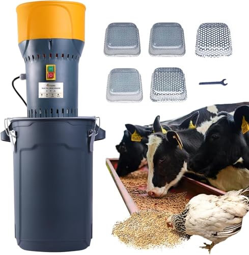 Electric Grain Mill Grinder With 5 Filter Modes - 1300W Wheat Grain Grinder For Farm Grain Mills - Electric Corn Grinder, Cereals Pulverizer,50l