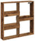 vidaXL Wandschrank, Hängeschrank mit Stauraum, Wandregal für Wohnzimmer, Hängeregal Hängevitrine Wandvitrine, Altholz-Optik Holzwerkstoff