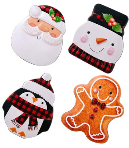 BEBEMOKO 4pcs Box Christmas Tin Box Christmas Chocolates Boxes Gingerbread Man Chocolates for Gifting Candy Jar Biscuits Christmas Cookie Tins Cookie Boxes Christmas Supplies Tinplate