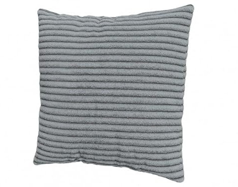 Dekokissen aus Cord 40x40 cm - Couchkissen mit Füllung und Reißverschluss - Modern Dekokissen mit Bezug - Couchkissen fur Sessel & Sofa - Aesthetic Gestreift Kopfkissen - Grau - MODERNO