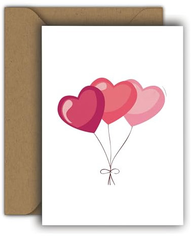 Edition Colibri Valentinstag Karte für Sie und Ihn, A6, Klappkarte mit Umschlag, Liebeskarte, Jahrestag, Jubiläumskarte, Valentinstagskarte, Herzmensch (Herzluftballon)