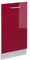 Vicco Geschirrspülblende R-Line, Bordeaux Hochglanz, 45 cm ohne Arbeitsplatte