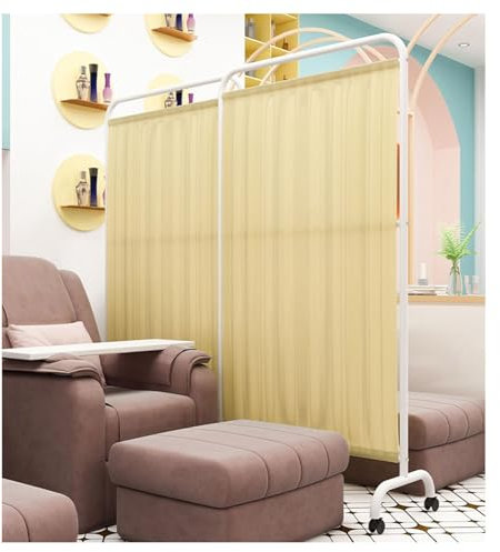 Panel Foldable Medical Privacy Screen Foldable Medical Privacy Sn, Room Divider With Removable Nylon Silk Fabric For Clinic Ward Examination Hospital Nursing Home, 6 Feet Hi