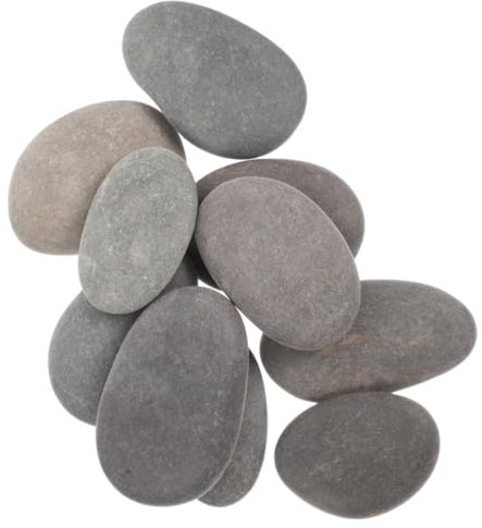 Angoily 20 Stück Malerei Stein Bastelsteine Kiesel Bemalen Felsen Für Handwerk Flache Steine ​​zum Bemalen Dekorative Felsen Farbe Für Steine Stein Bemalen Selber Machen Gartensteine Grey