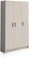 duehome | Armario Multiusos, 3 Puertas, Modelo Multi Useful, Acabado en Color Blanco Roto, Medidas: 108 cm (Ancho) x 180 cm (Alto) x 34,4 cm (Fondo)