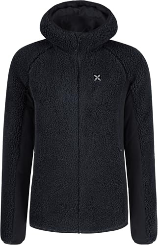 MONTURA Sherpa Maglia Woman, Giacca in Pile da Donna, per Varie attività Outdoor e Tempo Libero (IT, Testo, S, Regular, Regular, Nero)