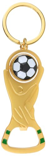 Soccer Trophy Bottle Opener Keychain, 2026 World Cup Bottle Opener for Soccer Lovers, Rotatin Football Trophy Bar Keyring Friend Colleague Family Fans Gift Football Fan Accessories F4-SJBKPQ (Soccer)
